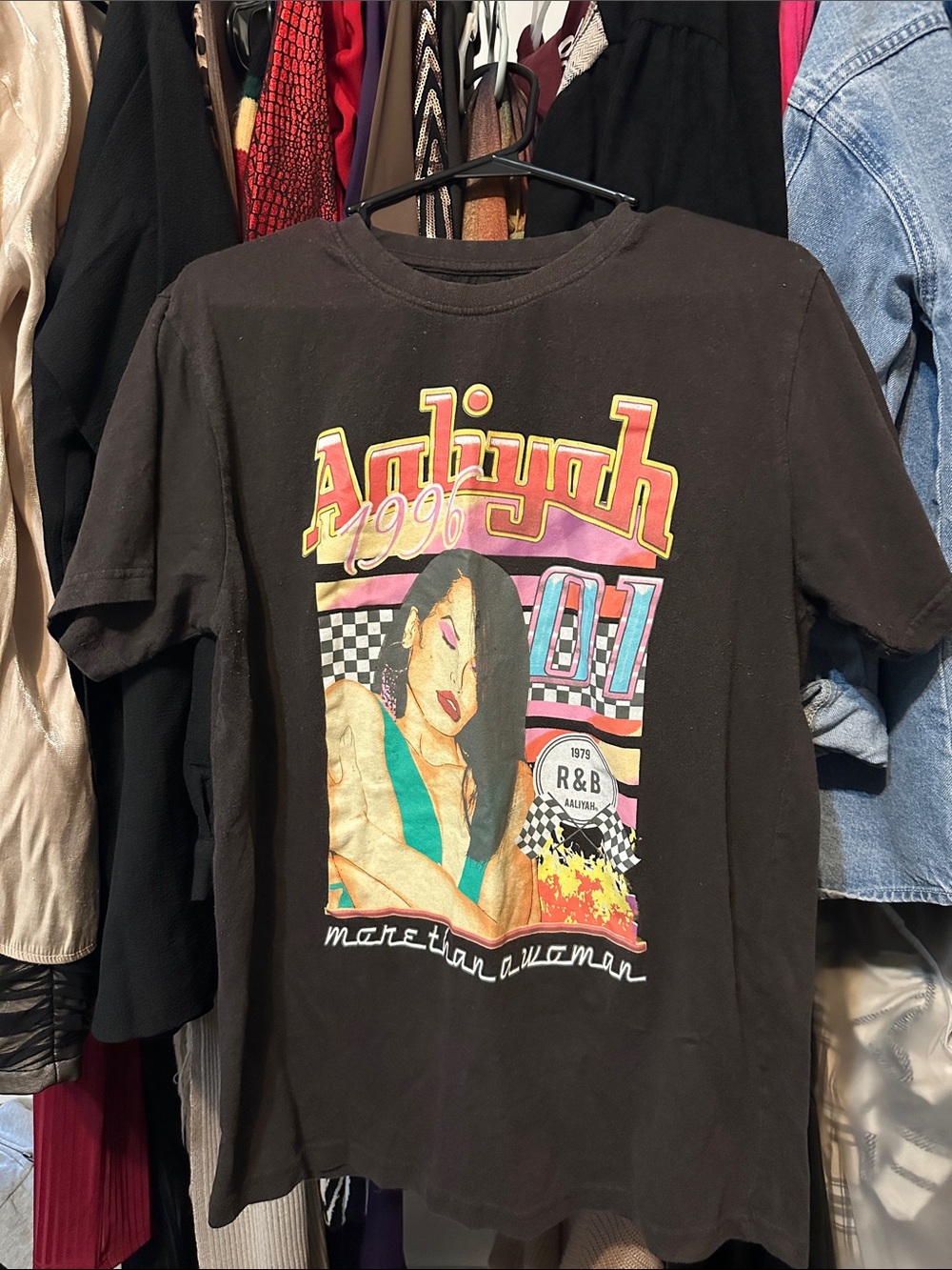 Aaliyah Graphic Kids Tee in Black